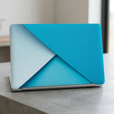 Blue Abstract Paper Laptop Skin