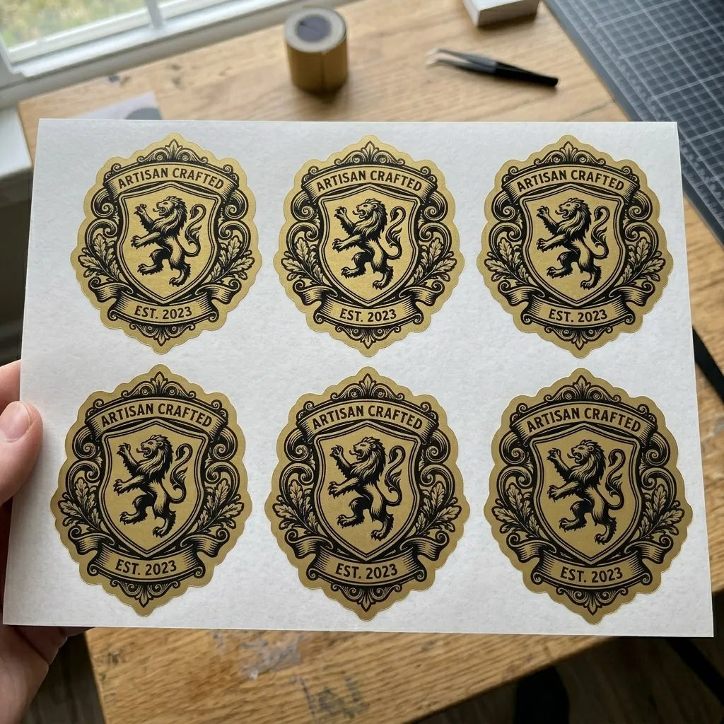 Custom Shape Stickers - Matte gold