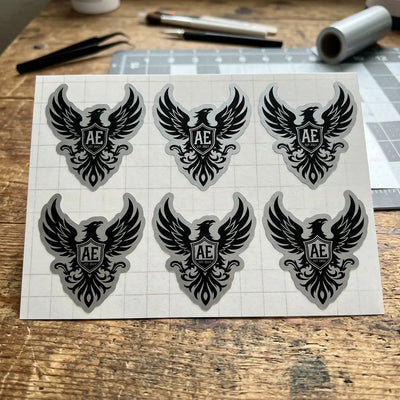 Custom Shape Stickers - Matte silver
