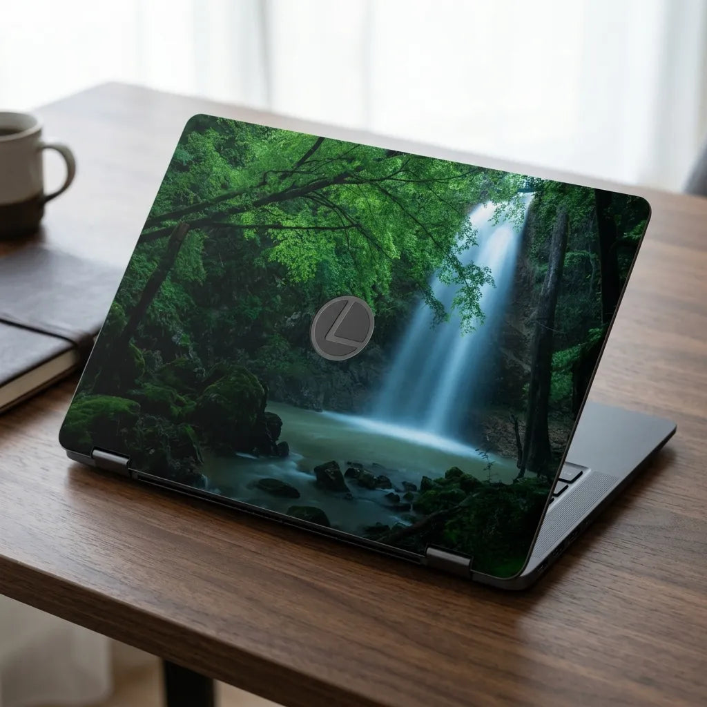Forest with Waterfall Laptop Skin