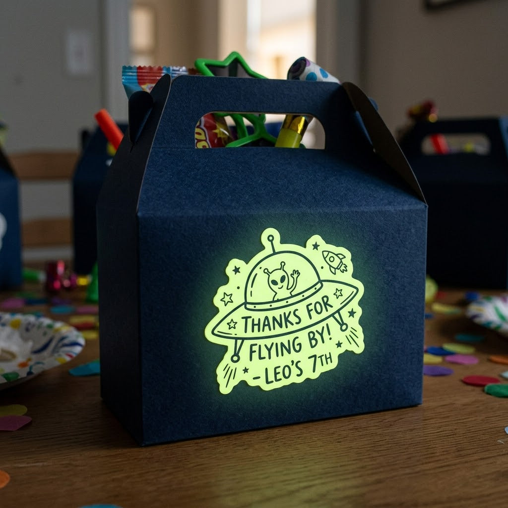 Custom Shape Stickers - Glow in the Dark