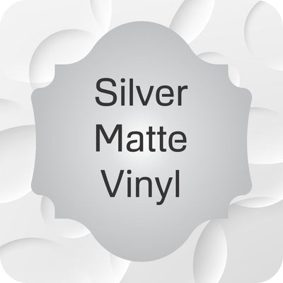 Custom Shape Stickers - Matte silver