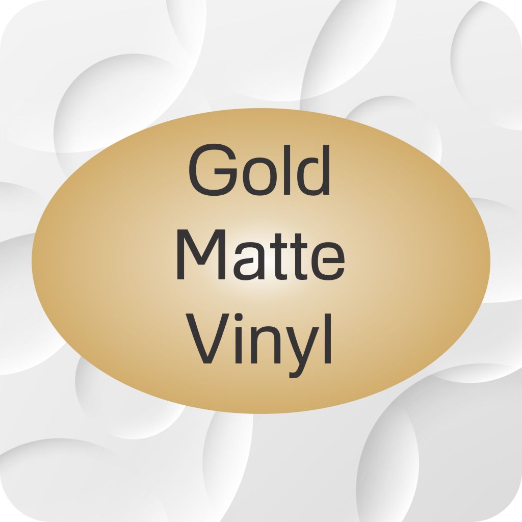 Oval Stickers - Matte gold