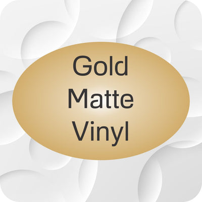 Oval Stickers - Matte gold