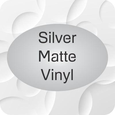 Oval Stickers - Matte silver