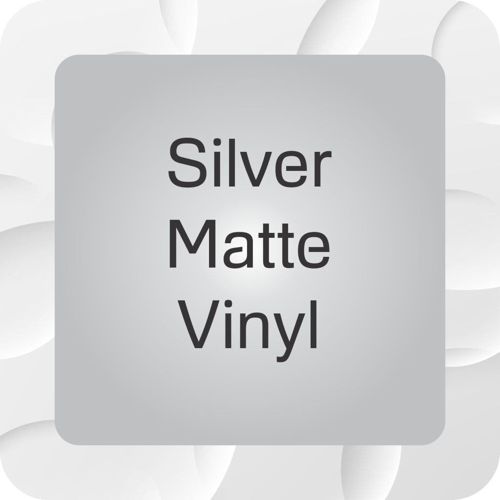 Rounded Corner Stickers - Matte silver