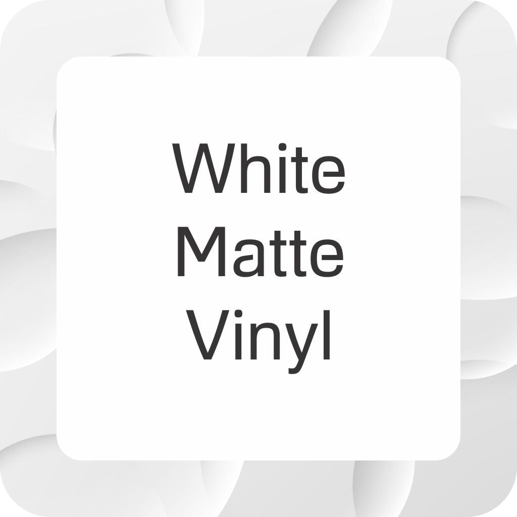Rounded Corner Stickers - Matte White