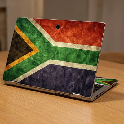 SA Flag Laptop Skin – Worn Style