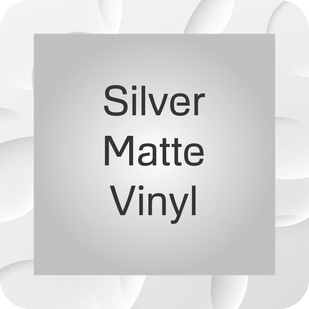 Square Stickers - Matte silver