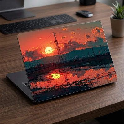 Sunset Anime Landscape Laptop Skin