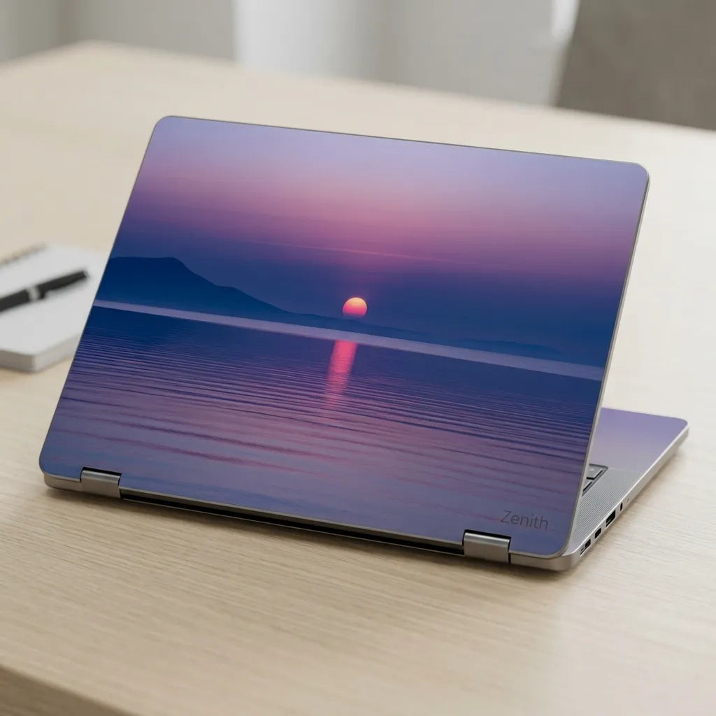 Sunset Over the Water Laptop Skin