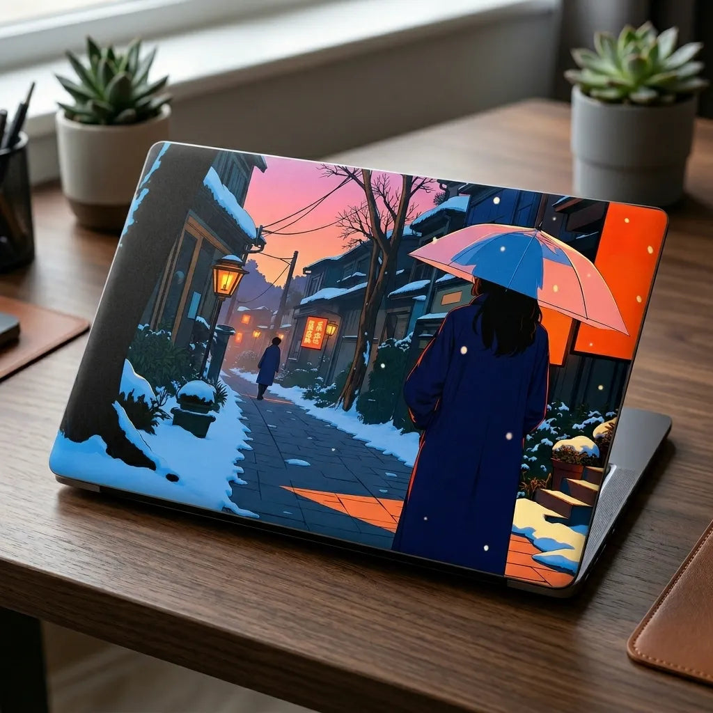 Anime Winter Scene Laptop Skin