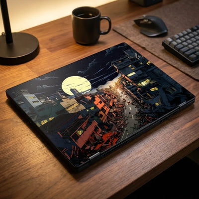 Comic Style Earthquake Aftermath Laptop Skin