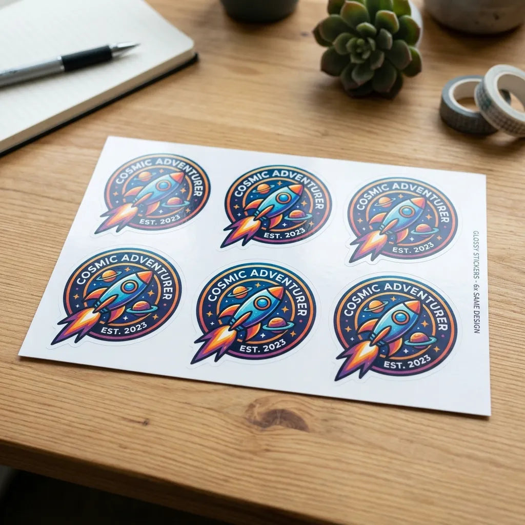 Custom Shape Stickers - Gloss White