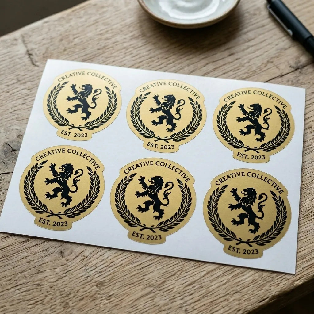 Custom Shape Stickers - Matte gold