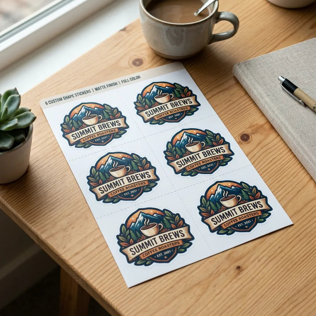 Custom Shape Stickers - Matte White