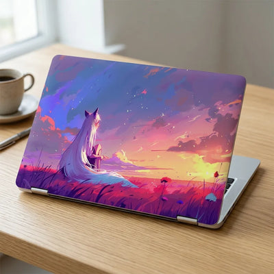 Cute Anime Fox Girl Laptop Skin