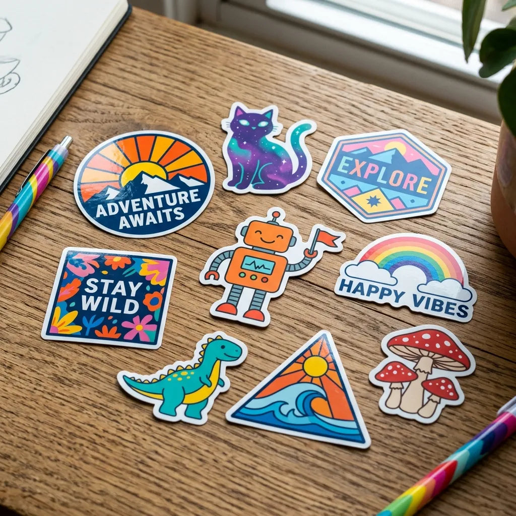 Die Cut Stickers - Gloss White