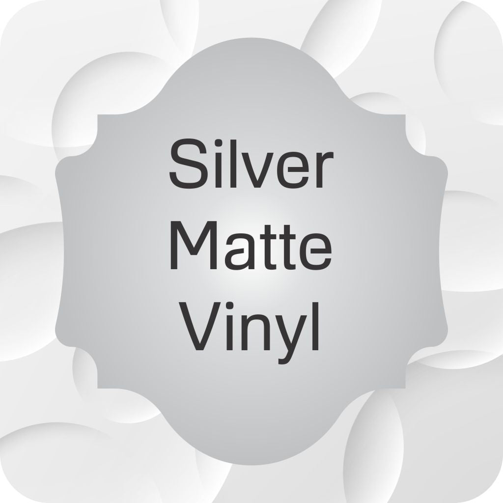 Custom Shape Stickers - Matte silver