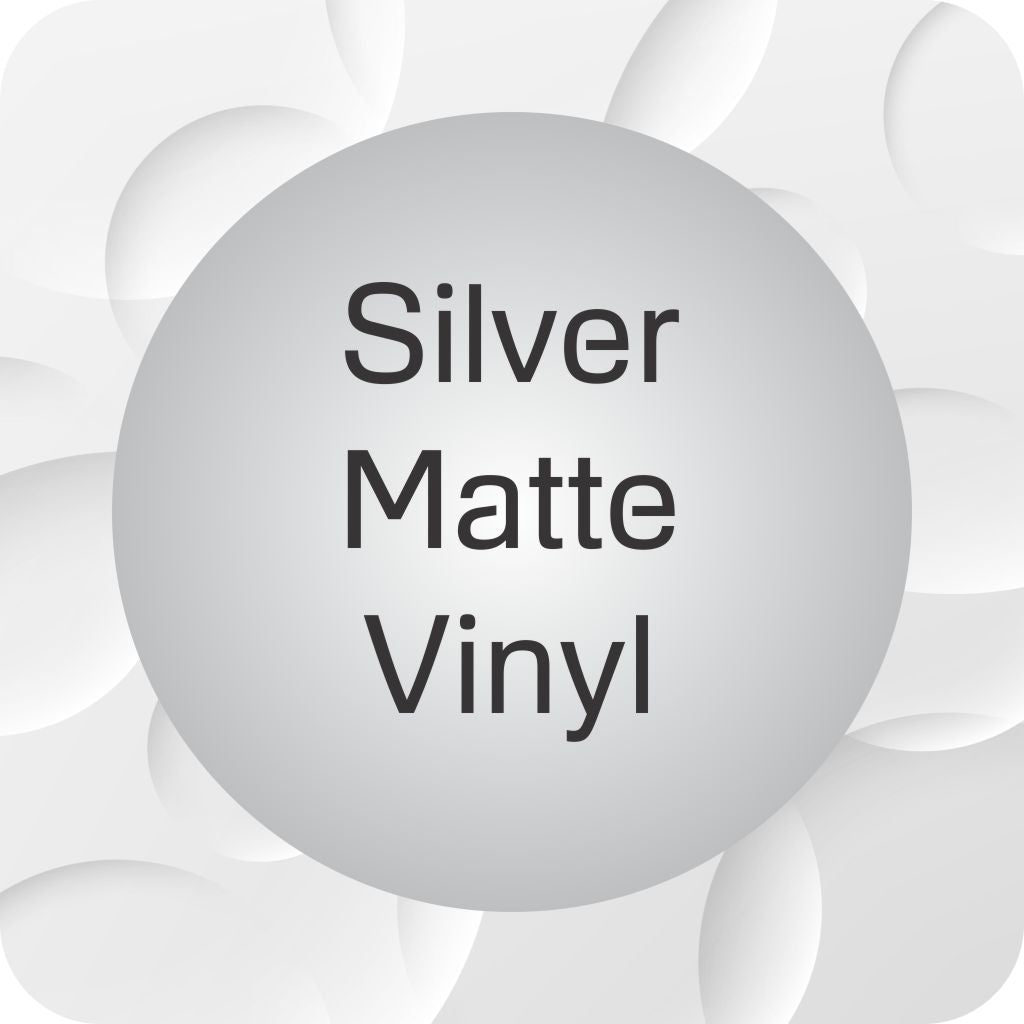 Round Stickers - Matte silver