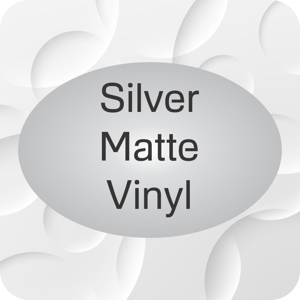 Oval Stickers - Matte silver