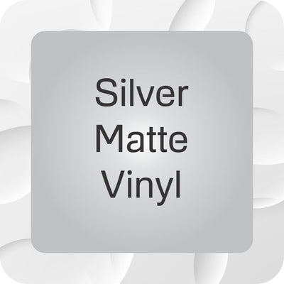 Rounded Corner Stickers - Matte silver