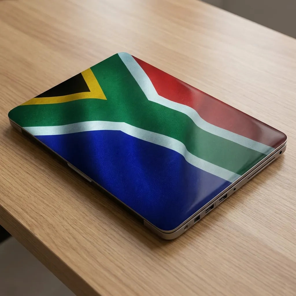 SA Flag Laptop Skin – Realistic Wave