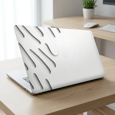 White Paper Cut Laptop Skin