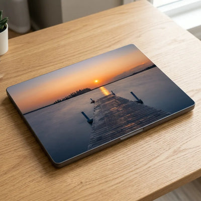Wooden Dock on a Lake Laptop Skin